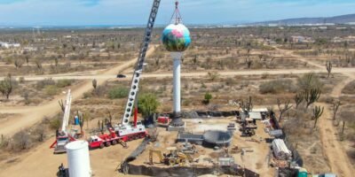 Continúan reforzando el abasto de agua en La Paz; avances en el tanque elevado de La Pasión