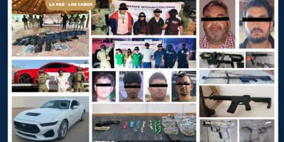 Operativos de seguridad logran captura de personas, armas y equipo táctico en La Paz y Los Cabos: