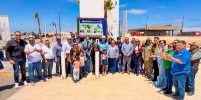 Instalan en Guerreros Negro el distintivo «Kilómetro 0 de la Ballena Gris»