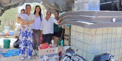 Entrega DIF Los Cabos apoyos a familia afectada por incendio en Las Casitas
