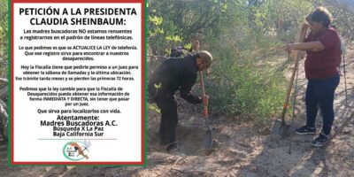 Madres Buscadoras piden reforma; buscan acceder a última ubicación de personas desaparecidas