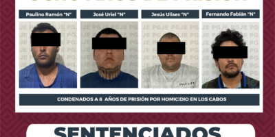Dan 8 años de prisión a cuatro hombres por homicidio en Los Cabos