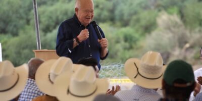 Encabeza Víctor Castro recorrido en la presa El Novillo e inician obras hidráulicas en Comondú